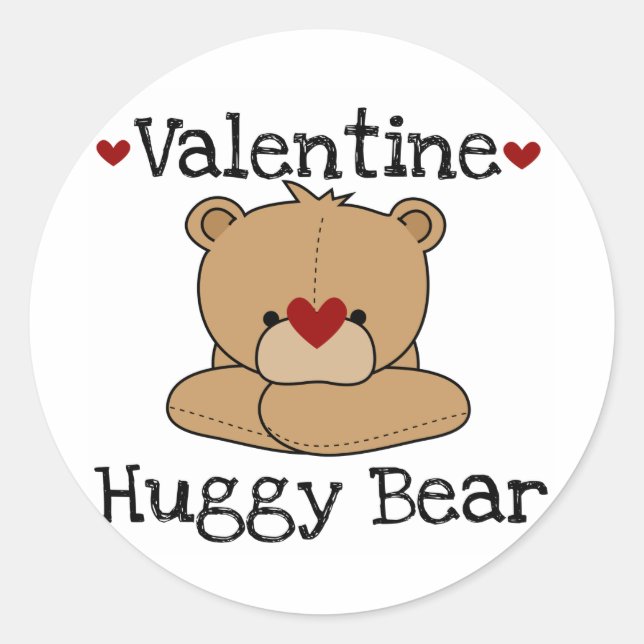Valentine Huggy Bear Stickers (Front)