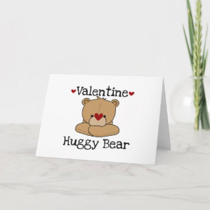 Valentine Huggy Bear T-shirts and Gifts Holiday Card