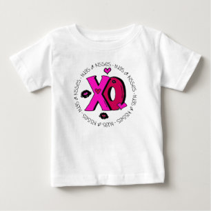 Valentine Hugs and Kisses Baby T-Shirt