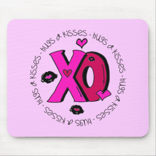 Valentine Hugs and Kisses Mouse Pad