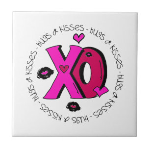 Valentine Hugs and Kisses Tile