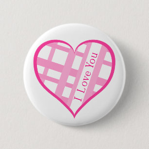 Valentine I Love You Heart 2 Inch Round Button