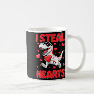 Valentine I Steal Hearts Trex Dino Toddler Kids Ba Coffee Mug