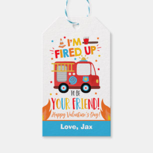 Valentine I'm Fired Up To Be Your Friend School Gift Tags