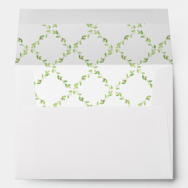 Valentine Ivy and Rosebud Envelope (Back (Bottom))