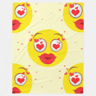 Valentine kiss Emoji blanket