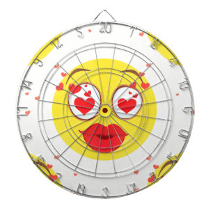 Valentine kiss Emoji Dartboard