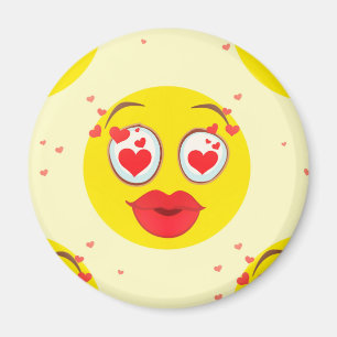 Valentine kiss Emoji Magnet