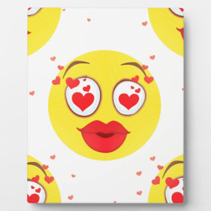 Valentine kiss Emoji Plaque