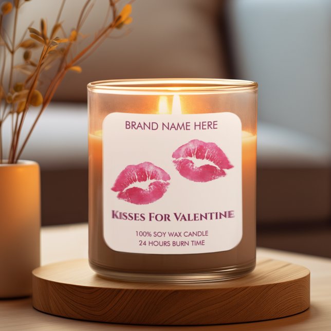 Valentine Kisses Custom Candle Sticker (Créateur téléchargé)