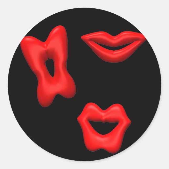 Valentine Kisses Sticker (Front)