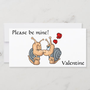 Valentine Kissing Snails Photo Card