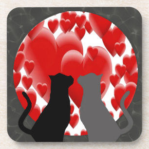 Valentine Kitties Coaster