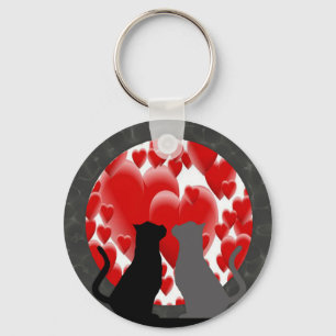 Valentine Kitties Keychain