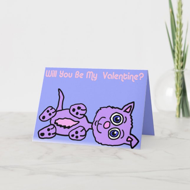 Valentine Kitty Card (Front)