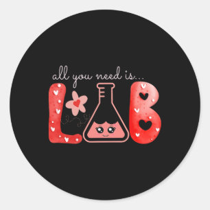 Valentine Laboratory Medical Lab Science Phd Stude Classic Round Sticker