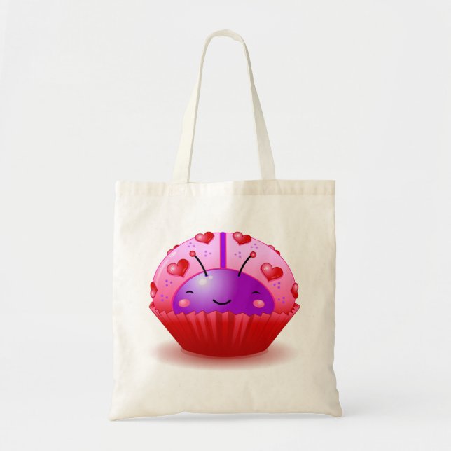 Valentine Ladybug Cupcake Bag (Front)