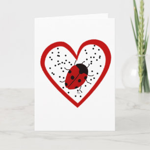 Valentine Ladybug Holiday Card