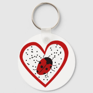 Valentine Ladybug Keychain