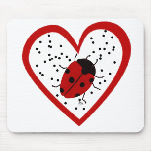 Valentine Ladybug Mouse Pad