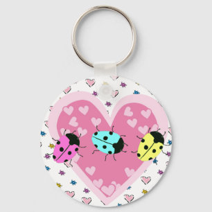 VALENTINE LADYBUGS KEYCHAIN