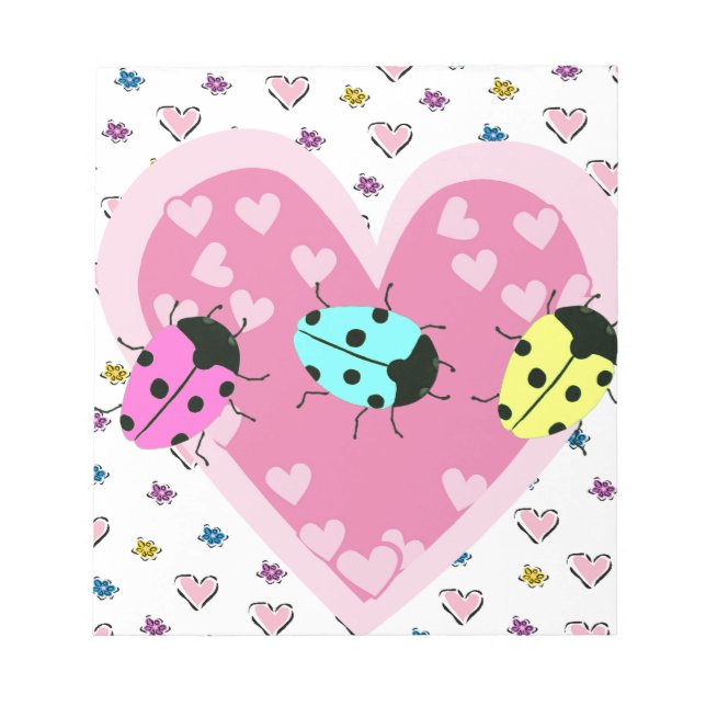 VALENTINE LADYBUGS NOTEPAD (Front)