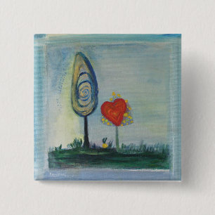 Valentine , Love Badge 2 Inch Square Button