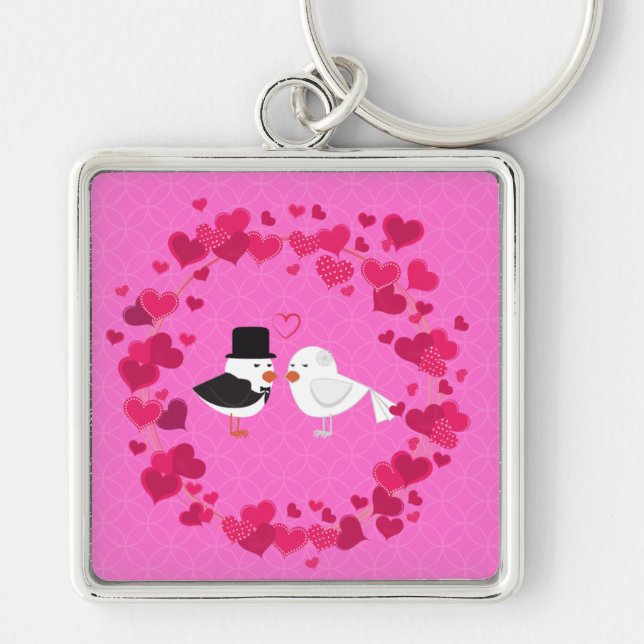 Valentine Love Bird Key Chain  (Front)