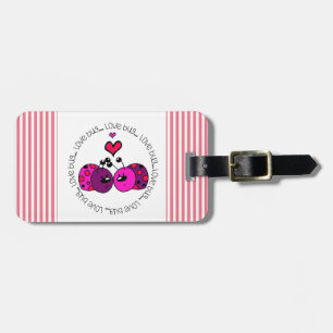 Valentine Love Bug Luggage Tag