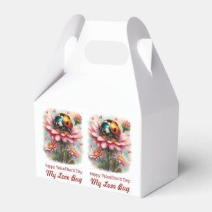 Valentine Love Bug on Blossoms Rose Favor Box