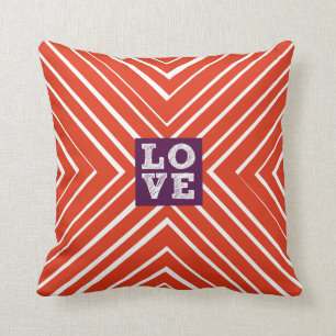 Valentine LOVE Bullseye Throw Pillow
