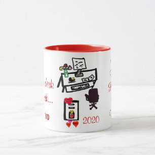 Valentine Love Hearts Office Desk Name Mugs