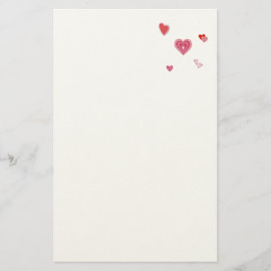 Valentine Love Hearts Stationery