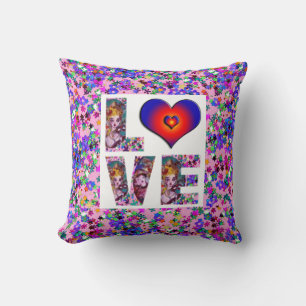 VALENTINE LOVE VENETIAN MASQUERADE CONFETTI THROW PILLOW