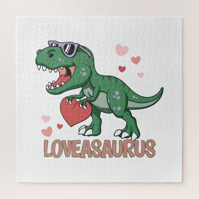 Valentine Loveasaurus Jigsaw Puzzle (Vertical)