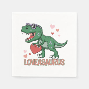 Valentine Loveasaurus Napkin