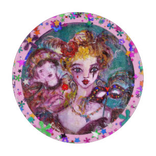 VALENTINE LOVERS VENETIAN MASQUERADE PARTY CUTTING BOARD