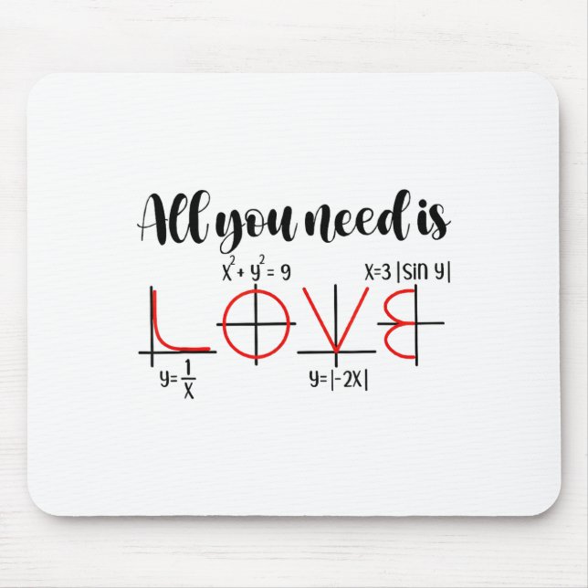 Valentine Math Humor For Teachers Students  Mouse Pad (Front)