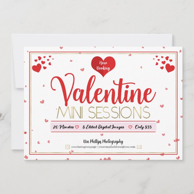 Valentine Mini Sessions Photography Minis Flyer Invitation (Front)