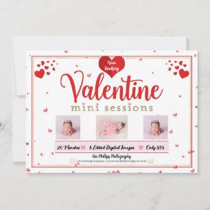 Valentine Mini Sessions Photography Minis Photo  Invitation