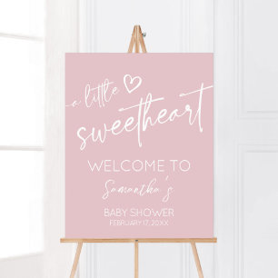 Valentine Minimalist Heart Welcome Poster