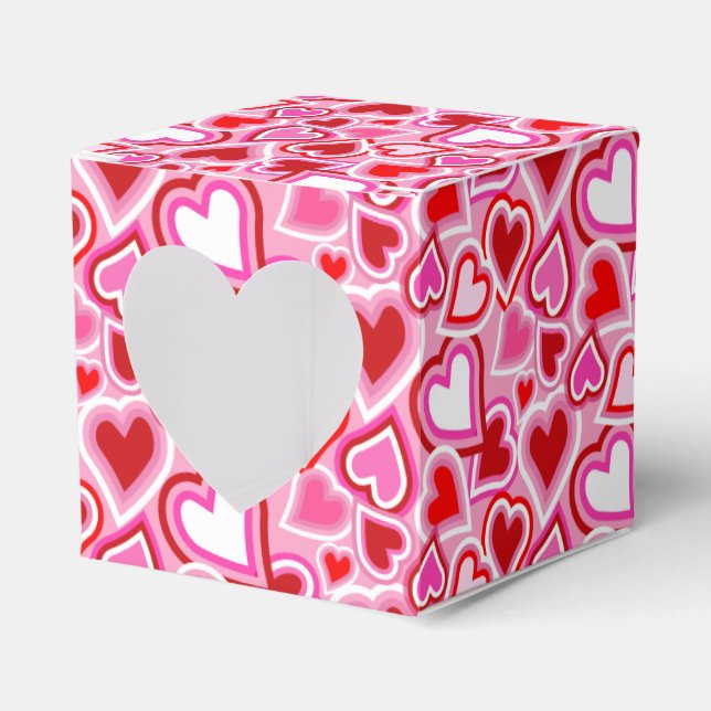 Valentine mix hearts favor box (Front Side)