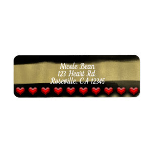 Valentine Modern Black Bow Gold Paint Sweet 16