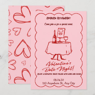 valentine  modern party invitation 