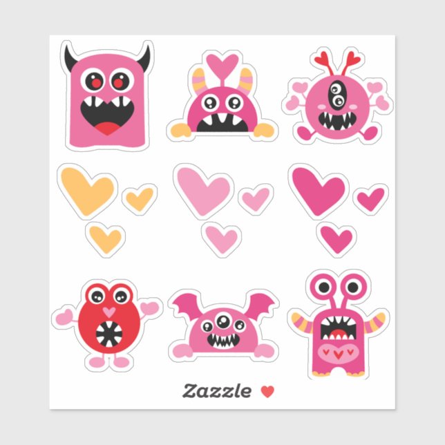 Valentine Monsters (Sheet)