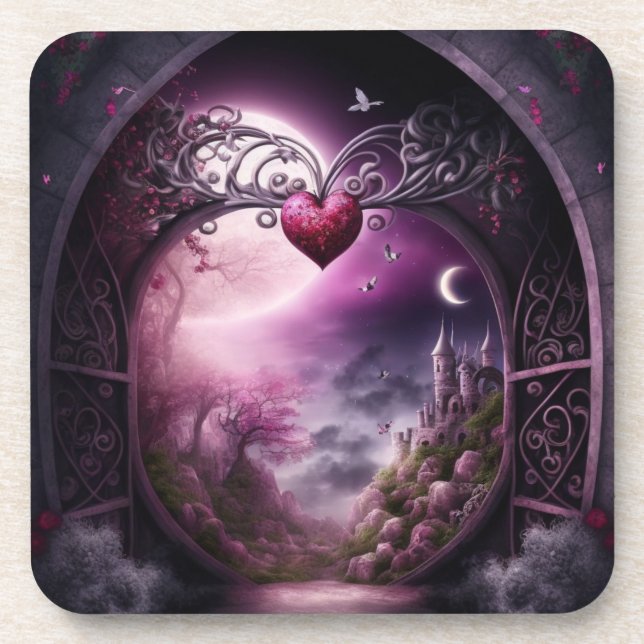 Valentine Moonlight   Coaster (Front)