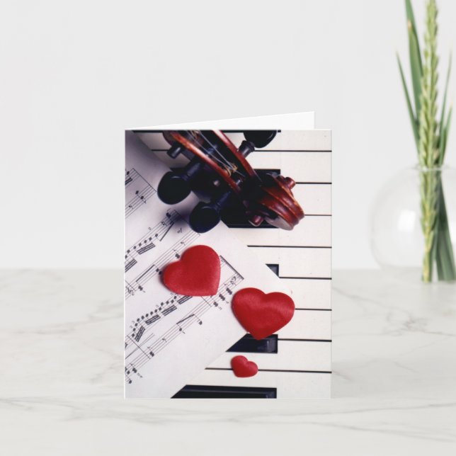 Valentine Music Holiday Card (Front)