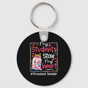 Valentine My Students Stole My Heart Preschool Tea Keychain