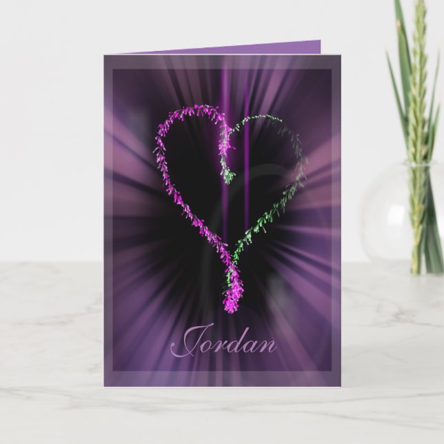 Valentine Neon Holiday Card (Front)