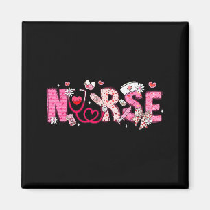 Valentine Nicu Icu Er Rn Nurse Scrub Top Women Gir Magnet